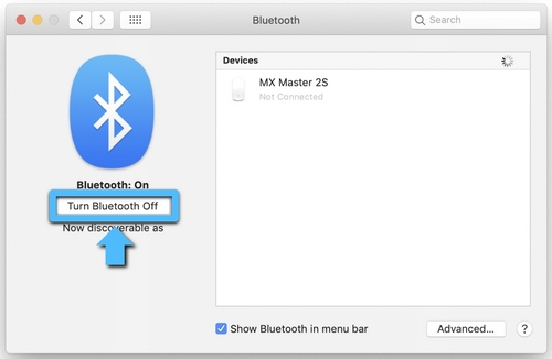 Desactivar la conexión Bluetooth