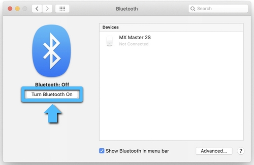 Bluetooth auf EIN schalten