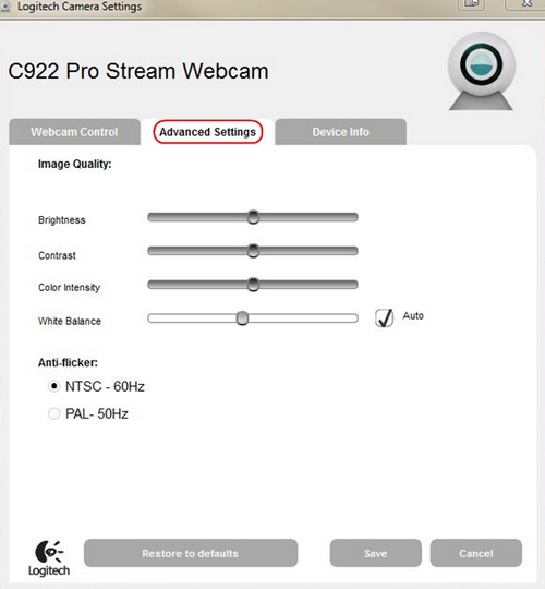 webcam settings control mac