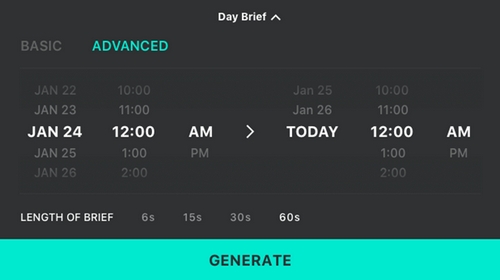 Advanced Day Brief