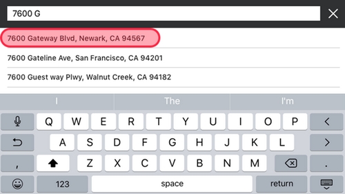 Manually Enter Location