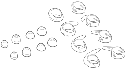 Earbud Tis and Fins