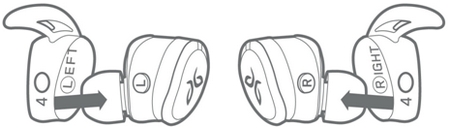 Left and Right Earbud Markings