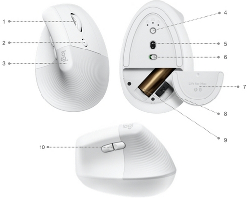 Getting Started - LIFT Vertical Ergonomic Mouse for Mac – Logitech Support  + Download