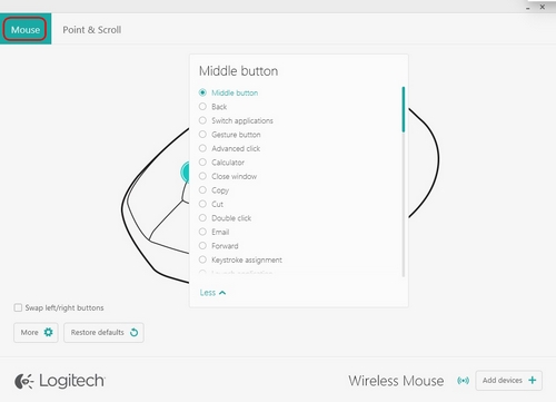 Select Button - Middle Button