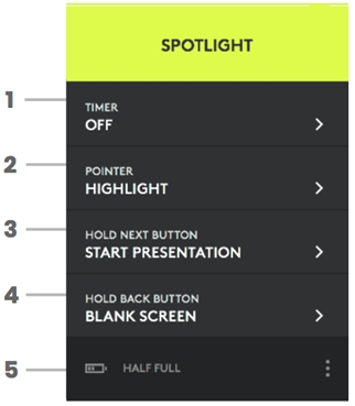 Logitech Presentation Software – Funktionen